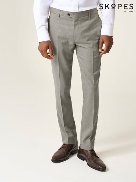 Skopes Natural Tapered Fit Jodrell Tweed Effect Suit Trousers (G01075) | € 92