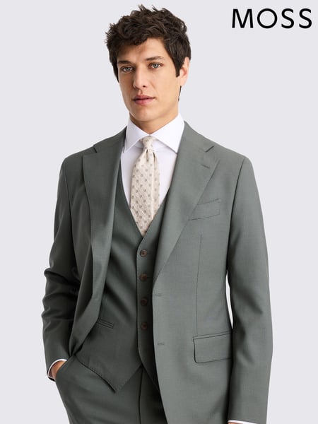 MOSS Grey Tailored Fit Italian Jacket (G01135) | € 342