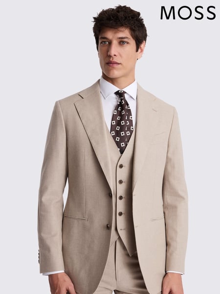 MOSS Natural Italian Tailored Fit Neutral Jacket (G01136) | € 498