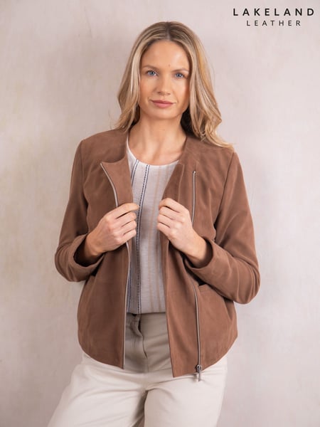 Lakeland Leather Brown Suede Sawrey Jacket (H11971) | € 435
