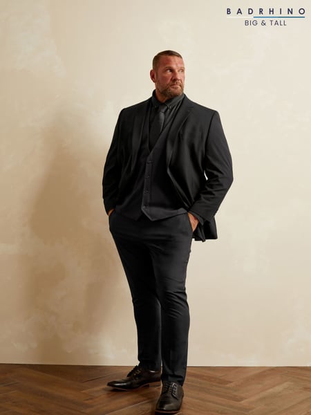 BadRhino Big & Tall Black Plain Suit Trousers (H13974) | € 61