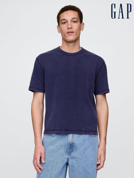 Gap Navy Blue Heavyweight Cropped T-Shirt (H13982) | € 39