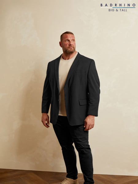 BadRhino Big & Tall Black Plain Suit Jacket (H14256) | € 125