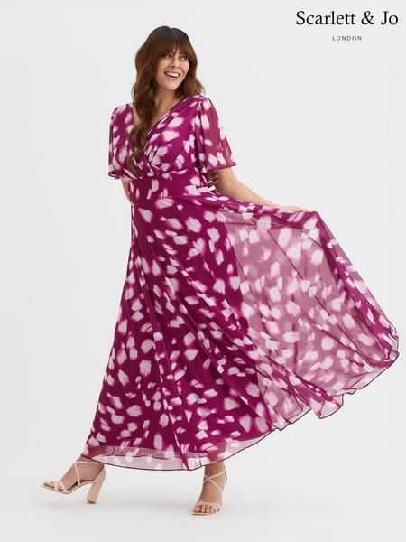 Scarlett & Jo Mulberry Isabelle Float Sleeve Maxi Dress (H14317) | € 148