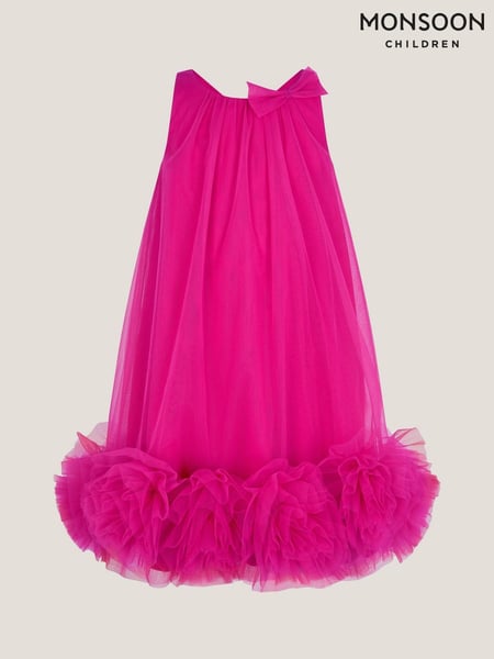 Monsoon Pink Sleeveless Tulle Pom Swing Dress (H14387) | € 75 - € 81