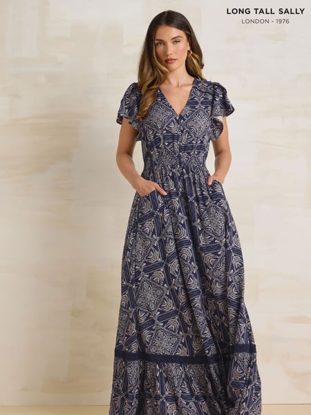 Long Tall Sally Blue Button Maxi Dress (H16549) | € 78