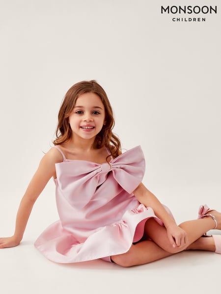Monsoon Pink Willow Duchess Bow Dress (H16684) | € 70 - € 86