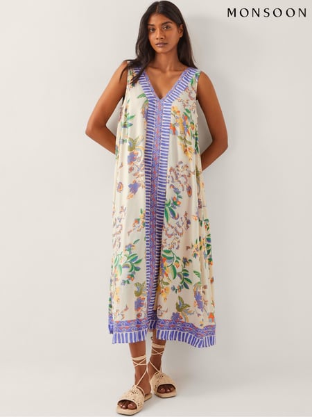 Monsoon Kaia Floral Print Midi Dress (H17833) | 117 €