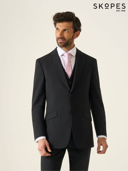 Skopes Black Tailored Fit Wool Rich Darwin Suit Jacket (H18885) | € 203