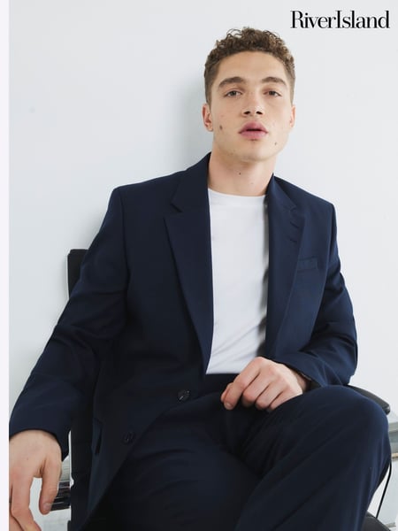 River Island Blue Tailored Suit Jacket (H19479) | € 109