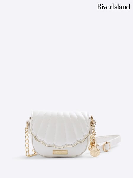 River Island White Girls Faux Leather Shell Cross-Body Bag (H20914) | € 31