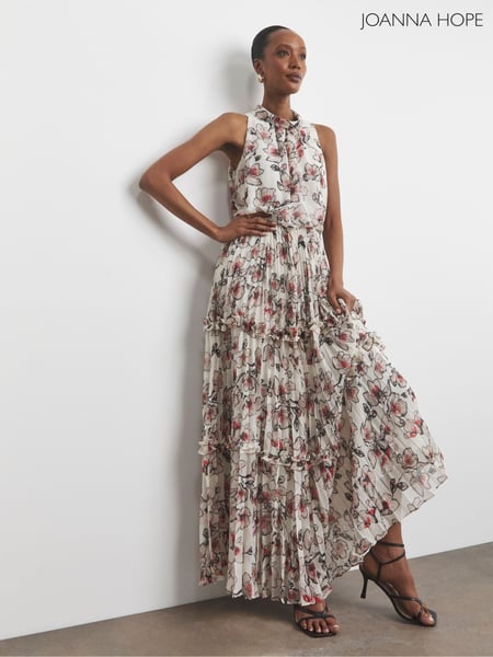 Joanna Hope Cream Ruffle Maxi Dress With Detachable Corsage (H21894) | € 164