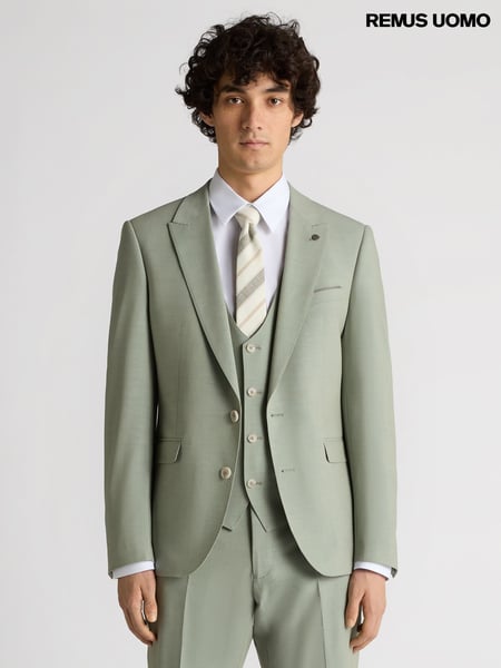 Remus Uomo Green Slim Slim Fit Stretch Suit Jacket (H22252) | € 264