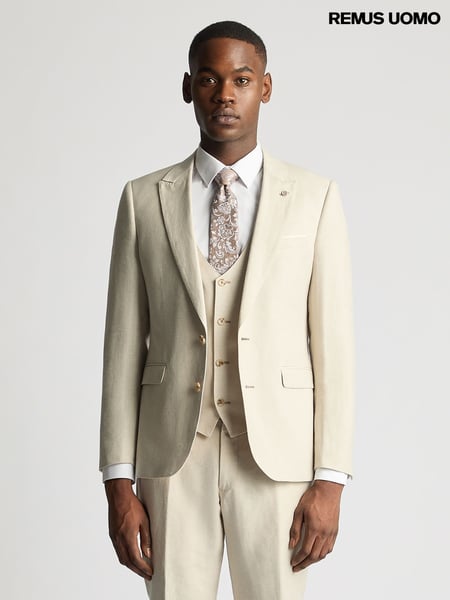 Remus Uomo Natural Slim Fit Linen-Blend Suit Jacket (H22268) | € 279