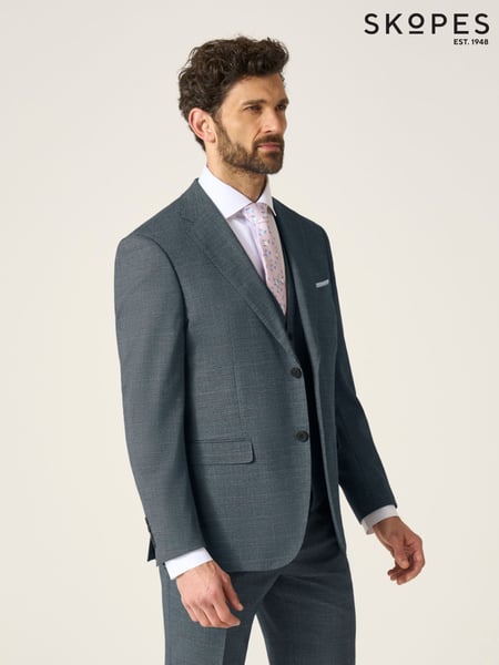 Skopes Grey Tailored Tailored Fit Self Check Anthony Suit Jacket (H22450) | € 179