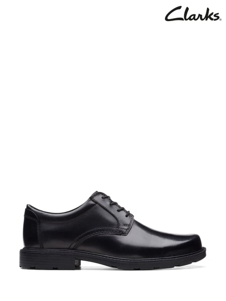 Clarks Black Wide Fit (H) Leather Kerton Lace Shoes (H22568) | € 109
