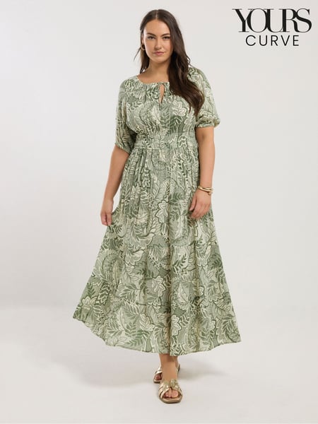 Yours Curve Green Boho Midaxi Dress (H23031) | € 58