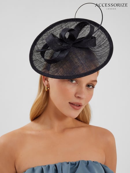 Accessorize Black Loop Quil Disc Fascinator Hat (H24270) | € 86