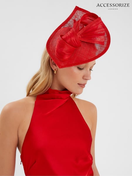 Accessorize Red Teardrop Bow Fascinator Hat (H24271) | € 86