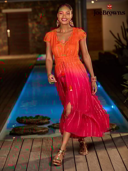 Joe Browns Orange Sunset Ombre Tassel Detail Maxi Dress (H25584) | € 117