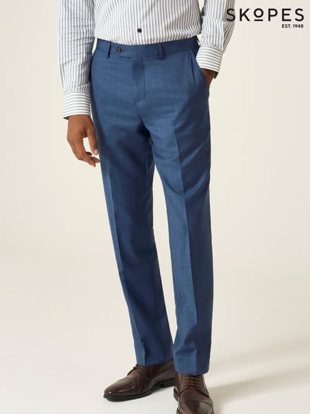 Skopes Blue Tailored Fit Remo Wool Rich Suit Trousers (H25659) | € 108