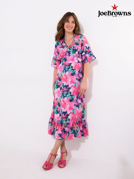 Joe Browns Blue Wide Sleeve Floral Printed Dress (H25748) | € 94