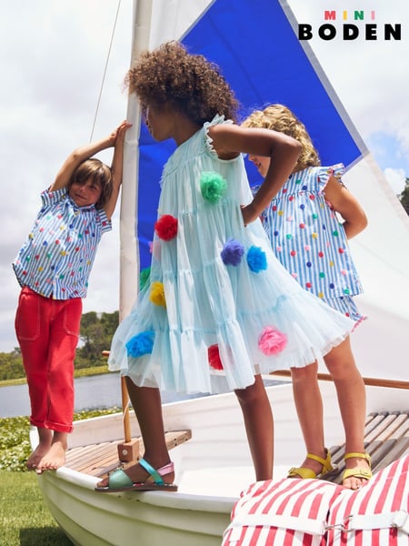 Boden Blue Tulle Tiered Dress (H25980) | € 83 - € 89