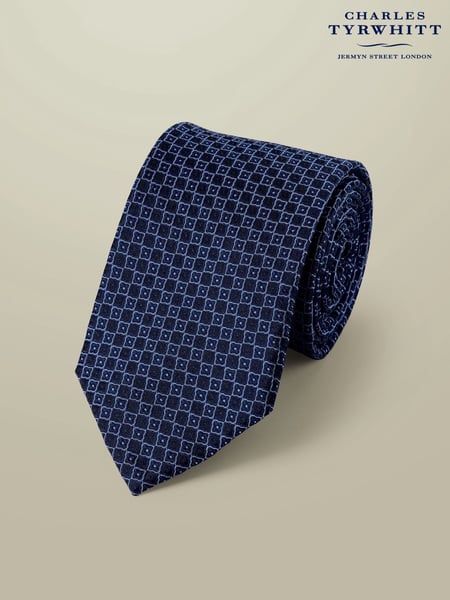 Charles Tyrwhitt Blue Stain Resistant Geo Tie (H26066) | € 55