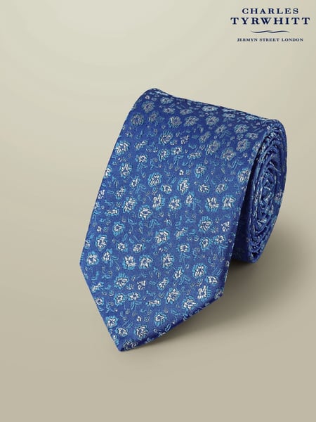 Charles Tyrwhitt Blue Floral Tie (H26069) | € 78