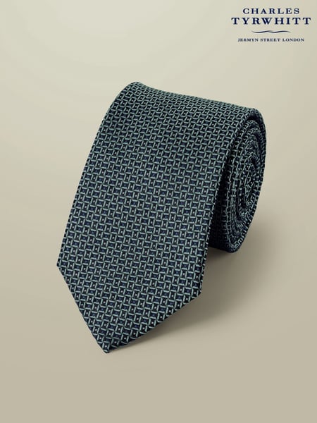 Charles Tyrwhitt Blue Silk Stain Resistant Semi Plain 1 Tie (H26112) | € 55