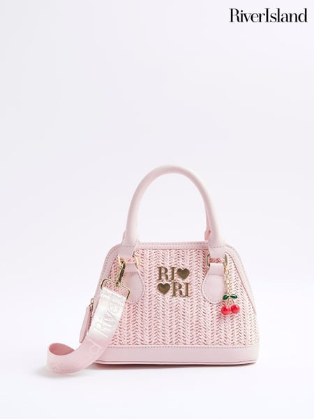 River Island Pink Girls Raffia Cherry Bag (H26928) | € 37