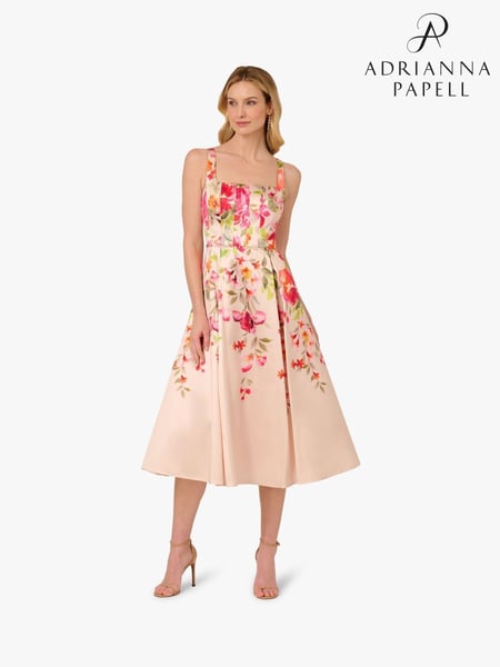 Adrianna Papell Natural Border Mikado Dress (H27263) | € 388