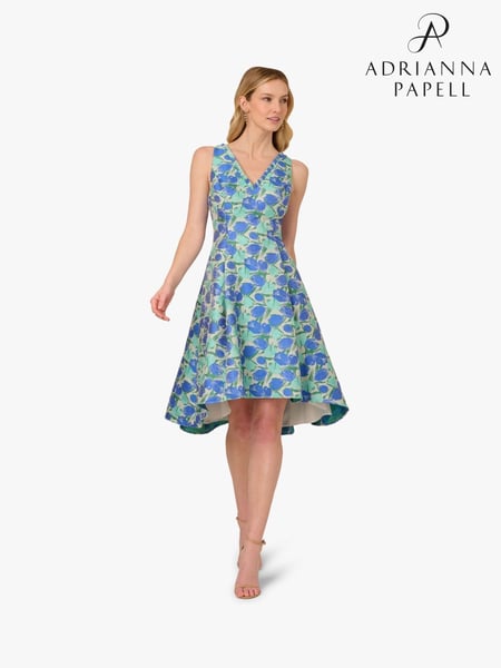 Adrianna Papell Green Jacquard Dress (H27266) | € 279