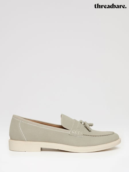 Threadbare Grey Faux Suede Tassel Loafers (H27326) | € 59