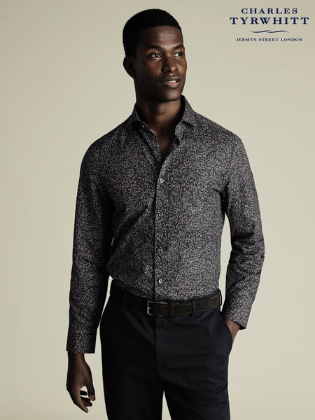 Charles Tyrwhitt Grey Slim Fit Made With Liberty Fabric 100% Cotton Shirt (H27779) | € 140