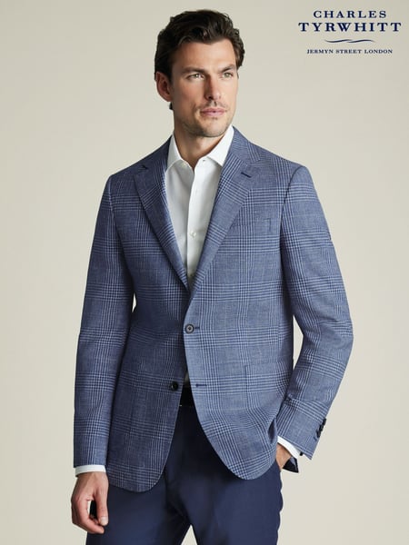 Charles Tyrwhitt Blue Slim Fit Wool Silk Jacket (H29459) | € 435