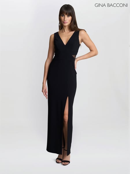 Gina Bacconi Wendy Cut Out Black Dress (H29984) | € 359