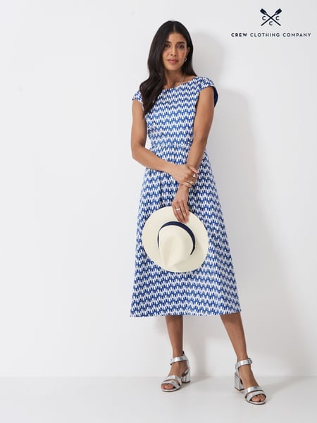 Crew Clothing Blue Sleeveless Fit And Flare Dress (H30193) | € 201