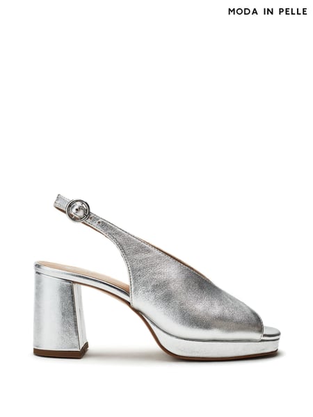 Moda in Pelle Jacinta Block Heel Leather Peep Toe Sandals (H35470) | € 154