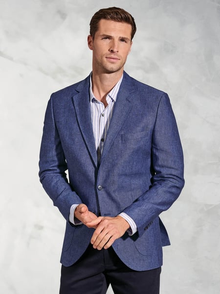 Brook Taverner Blue 100% Linen Jacket (H41009) | € 232