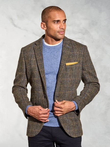 Brook Taverner Brown Check Harris Tweed Jacket (H41017) | € 466