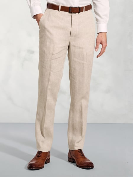 Brook Taverner Natural 100% Cotton Suit Trousers (H41029) | € 125