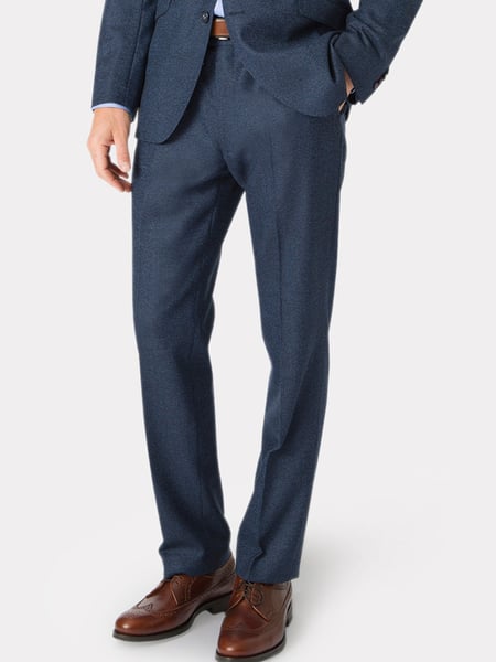 Brook Taverner Blue Donegal Wool Suit Trousers (H41060) | € 156