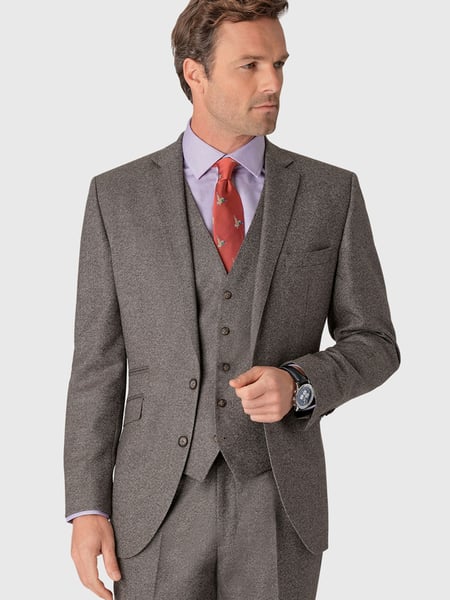 Brook Taverner Grey Donegal Wool Suit Jacket (H41069) | € 310