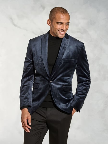 Brook Taverner Blue Velvet Evening Jacket (H41358) | € 232