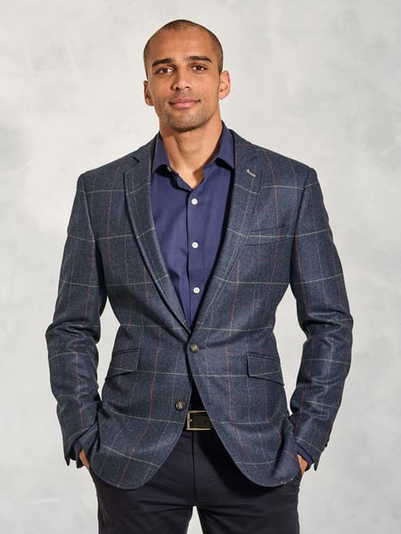 Brook Taverner Blue Wool Check Jacket (H41361) | € 310