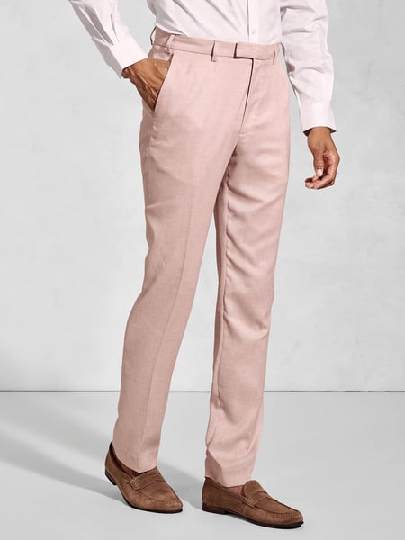 Brook Taverner Pink Textured Occasion Suit Trousers (H41811) | € 78