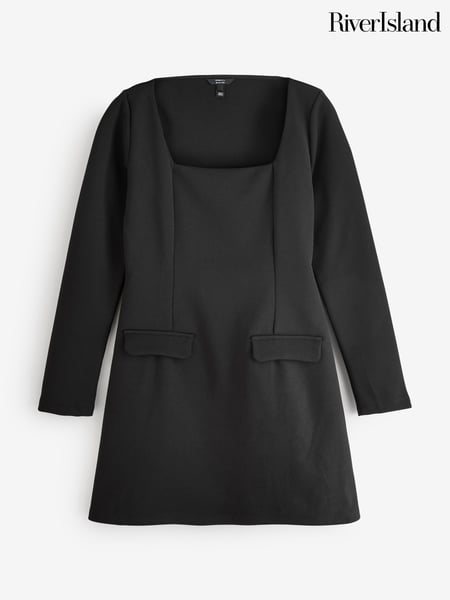 River Island Black Square Neck Mini Dress (H42793) | € 75