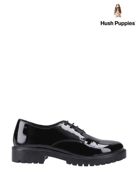 Hush Puppies Junior Aubrey Lace Up Patent Black Shoes (H46865) | € 81