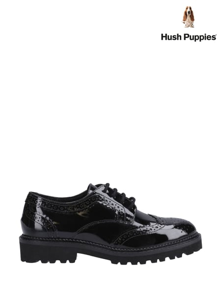 Hush Puppies Senior Gabi Lace Up Patent Black Shoes (H46866) | € 84